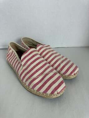 TOMS Deconstructed Alpargata Rope Red Woven Stripe Espadrilles